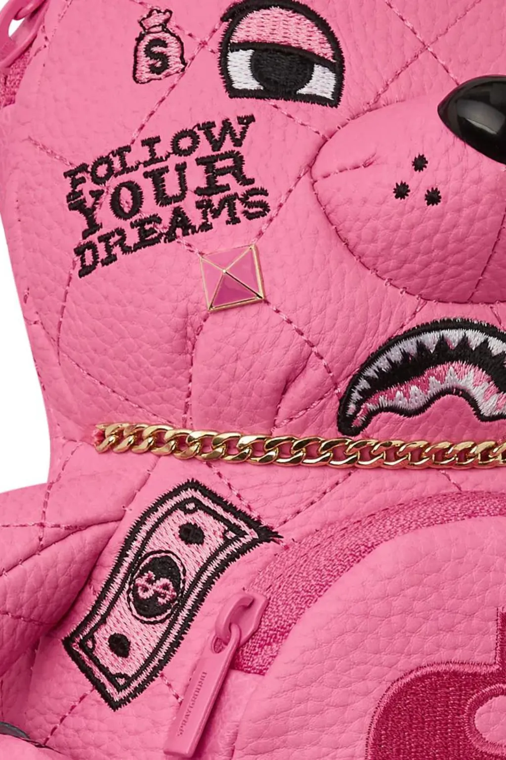 ZAINO SPRAYGROUND PRETTY LITTLE PINK PUNK MINI BEAR BACKPACK ROSA 5555