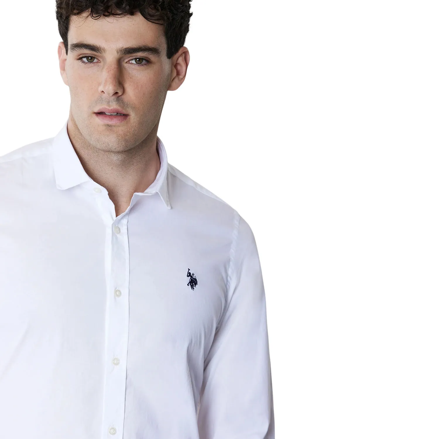 Zam, camicia cotone stretch popeline super slim fit